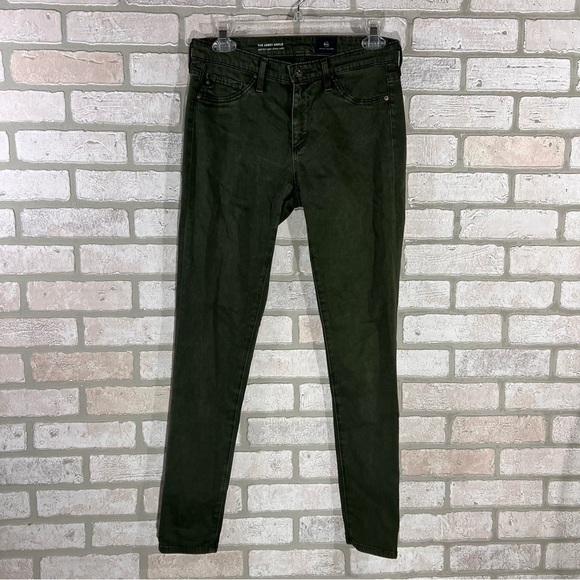 Ag The Abbey Ankle Midrise Super Skinny Ankle Jeans in Dark Olive Green Size 26 - Picture 4 of 11